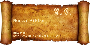 Merza Viktor névjegykártya